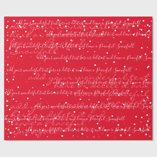 Minimalistischer, benutzerdefinierter Skripttexts Geschenkpapier (Flach)