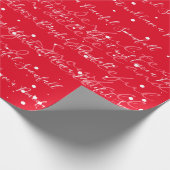 Minimalistischer, benutzerdefinierter Skripttexts Geschenkpapier (Ecke)