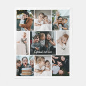 Minimalistischer benutzerdefinierter Text 9 - Foto Fleecedecke (Vorderseite)