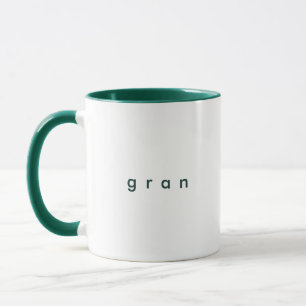 Minimalistischer, benutzerdefinierter Text Grau Tasse