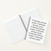 Minimalistischer benutzerdefinierter Text in Schwa Notizblock (Innenseite)