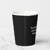 Minimalistischer benutzerdefinierter Text in Schwa Pappbecher (Rechts)