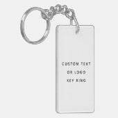 Minimalistischer, benutzerdefinierter Text- oder L Schlüsselanhänger (Vorderseite links)