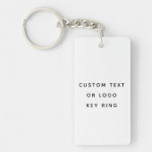 Minimalistischer, benutzerdefinierter Text- oder L Schlüsselanhänger (Vorderseite)