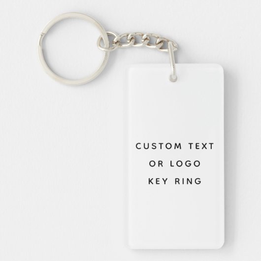 Minimalistischer, benutzerdefinierter Text- oder L Schlüsselanhänger (Vorderseite)
