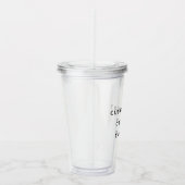 Minimalistischer benutzerdefinierter Text oder Log Acryltrinkbecher (Rechts)