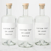 Minimalistischer benutzerdefinierter Text oder Log Alkoholflaschenetikett (Flaschen)