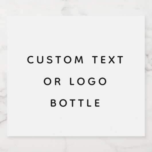Minimalistischer benutzerdefinierter Text oder Log Alkoholflaschenetikett (Einzelnes Label)