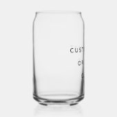 Minimalistischer benutzerdefinierter Text oder Log Dosenglas (Rechts)