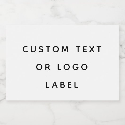 Minimalistischer benutzerdefinierter Text oder Log Lebensmitteletikett (Einzelnes Label)