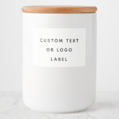 Minimalistischer benutzerdefinierter Text oder Log Lebensmitteletikett (Vorderseite)