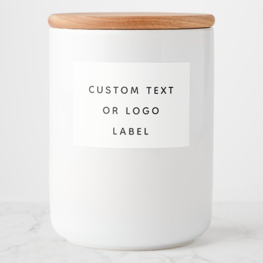 Minimalistischer benutzerdefinierter Text oder Log Lebensmitteletikett (Vorderseite)