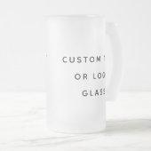 Minimalistischer benutzerdefinierter Text oder Log Mattglas Bierglas (VorderseiteRechts)
