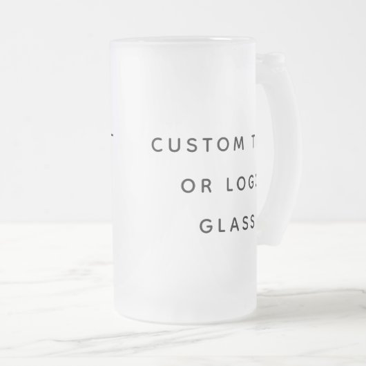 Minimalistischer benutzerdefinierter Text oder Log Mattglas Bierglas (VorderseiteRechts)