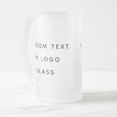 Minimalistischer benutzerdefinierter Text oder Log Mattglas Bierglas (Vorderseite Links)