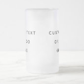 Minimalistischer benutzerdefinierter Text oder Log Mattglas Bierglas (Mittel)