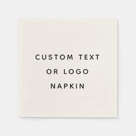 Minimalistischer benutzerdefinierter Text oder Log Serviette (Vorderseite)