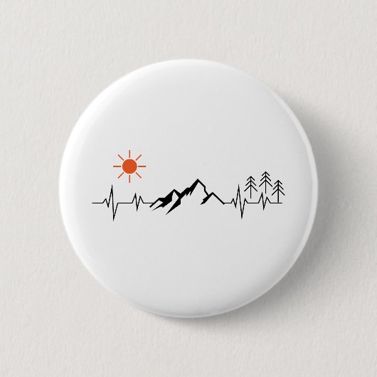 minimalistischer Berg Button (Vorderseite)