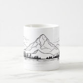 Minimalistischer Berg durch Kinder Kaffeetasse (Mittel)