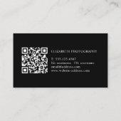 Minimalistischer Beruflicher 2 Monogramm QR-Code Visitenkarte (Rückseite)