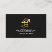 Minimalistischer Beruflicher Buchstabe E Visitenkarte (Rückseite)