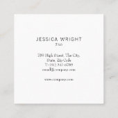 Minimalistischer Beruflicher Bürstenstahl Quadratische Visitenkarte (Rückseite)