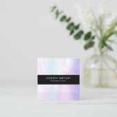 Minimalistischer Beruflicher Bürstenstahl Quadratische Visitenkarte (Stehend Vorderseite)