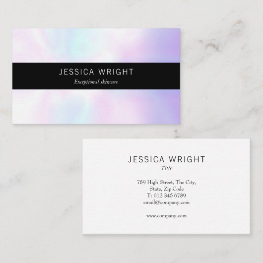 Minimalistischer Beruflicher Bürstenstahl Visitenkarte (Vorne/Hinten)