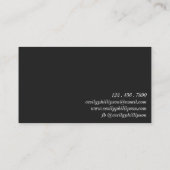 Minimalistischer Beruflicher Dunkelgrau Freelancer Visitenkarte (Rückseite)