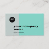 Minimalistischer beruflicher Firmenname QR-Code Visitenkarte (Vorderseite)