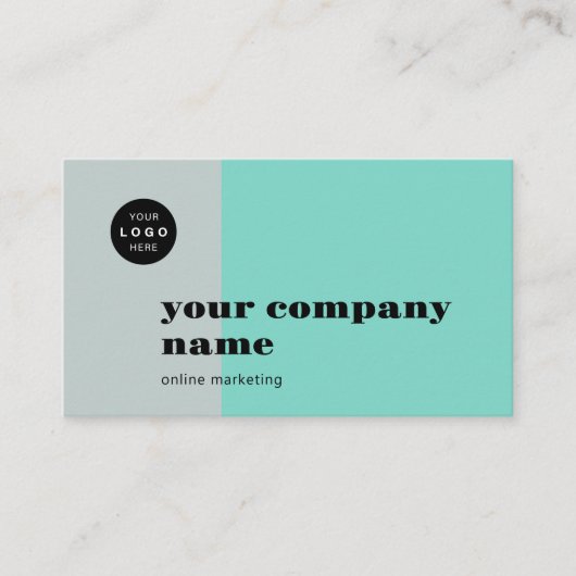 Minimalistischer beruflicher Firmenname QR-Code Visitenkarte (Vorderseite)