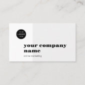 Minimalistischer beruflicher Firmenname QR-Code Visitenkarte (Vorderseite)