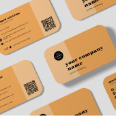 Minimalistischer beruflicher Firmenname QR-Code Visitenkarte