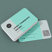 Minimalistischer beruflicher Firmenname QR-Code Visitenkarte