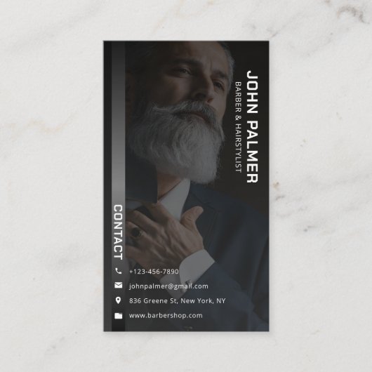 Minimalistischer Beruflicher Friseurladen Visitenkarte (Vorderseite)
