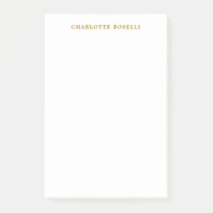 Minimalistischer Beruflicher Goldfarbname Post-it Klebezettel