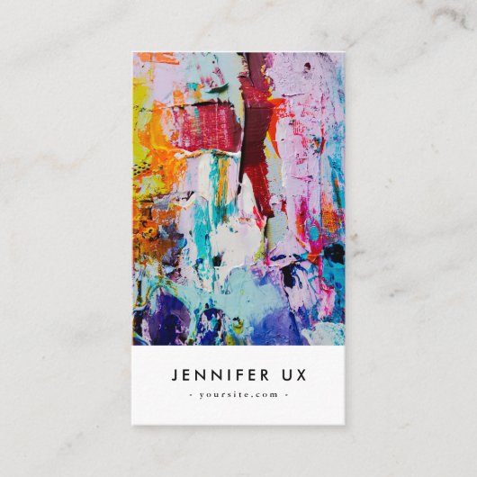 Minimalistischer Beruflicher Künstler Qr Code Visitenkarte (Vorderseite)