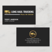 Minimalistischer Beruflicher LKW-Fahrer Visitenkarte (Vorne/Hinten)