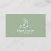 Minimalistischer Beruflicher Massagetherapeut Visitenkarte (Vorderseite)