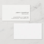 Minimalistischer beruflicher moderner weißer Lech Visitenkarte (Vorne/Hinten)