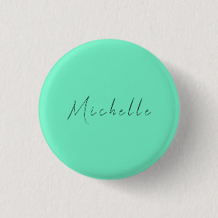 Minimalistischer Beruflicher Name Handschriftlich Button