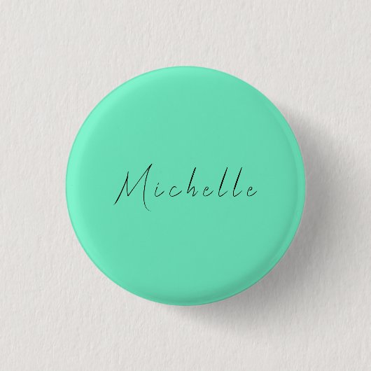 Minimalistischer Beruflicher Name Handschriftlich Button (Vorderseite)