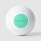 Minimalistischer Beruflicher Name Handschriftlich Golfball (Vorderseite)