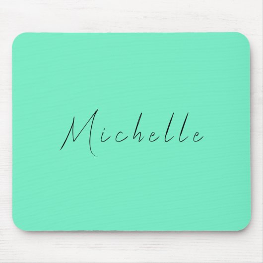 Minimalistischer Beruflicher Name Handschriftlich Mousepad (Vorne)