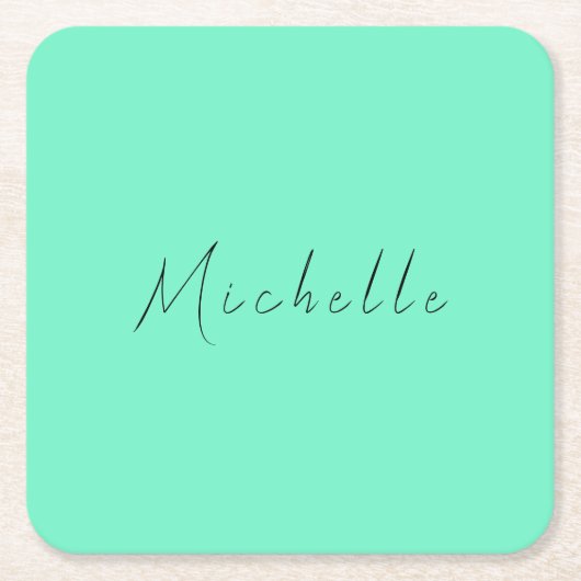 Minimalistischer Beruflicher Name Handschriftlich Rechteckiger Pappuntersetzer (Vorderseite)