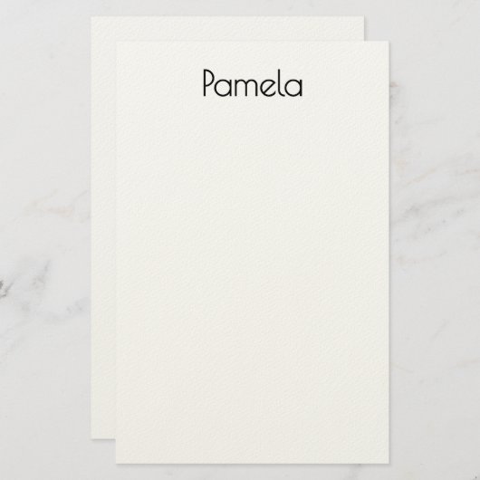 Minimalistischer Beruflicher Name Schwarz/Weiß Briefpapier (Vorne/Hinten)