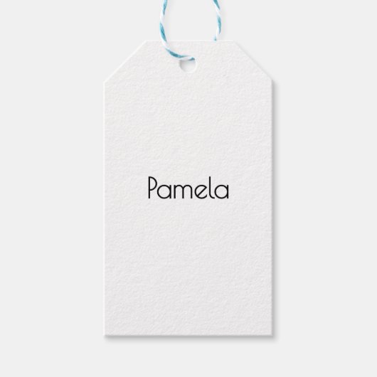 Minimalistischer Beruflicher Name Schwarz/Weiß Geschenkanhänger (Vorderseite)