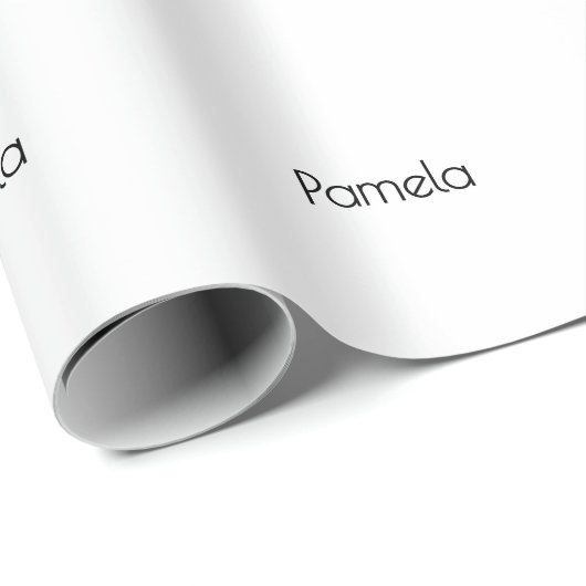 Minimalistischer Beruflicher Name Schwarz/Weiß Geschenkpapier (Rolleneckpunkt)