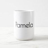 Minimalistischer Beruflicher Name Schwarz/Weiß Kaffeetasse (Mittel)