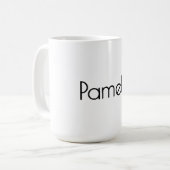Minimalistischer Beruflicher Name Schwarz/Weiß Kaffeetasse (Vorderseite Links)